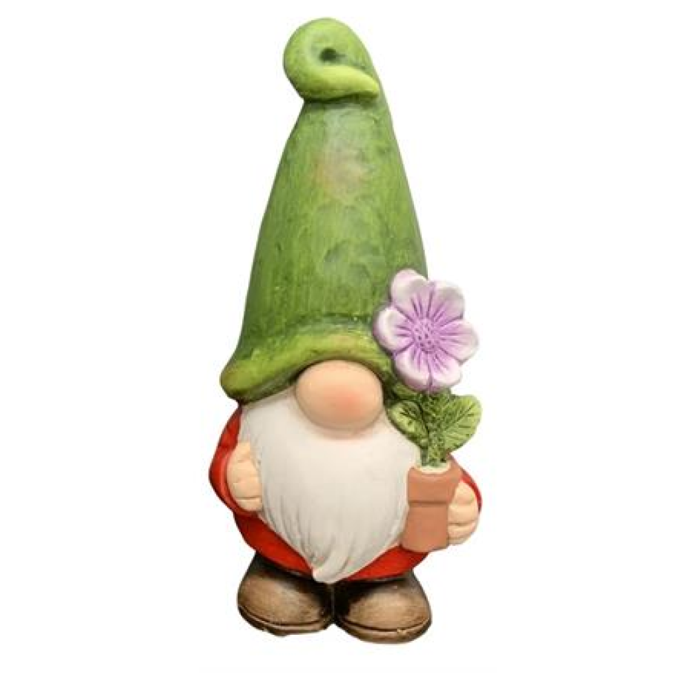 Wichtel stehend mit Blume (17cm)